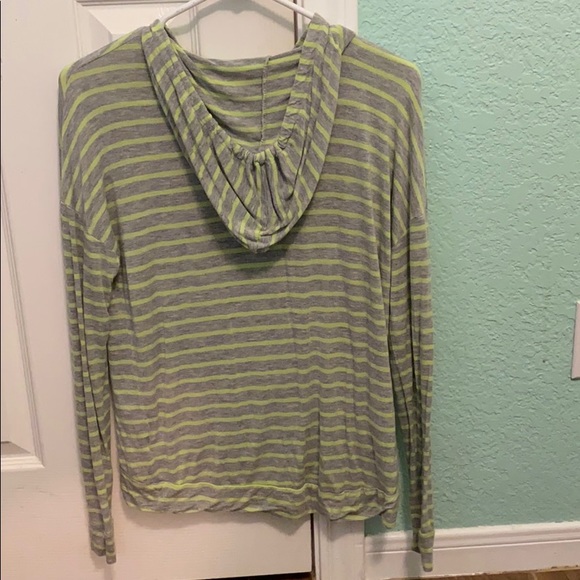 Thin Green and Grey Striped Sweater - Picture 2 of 2